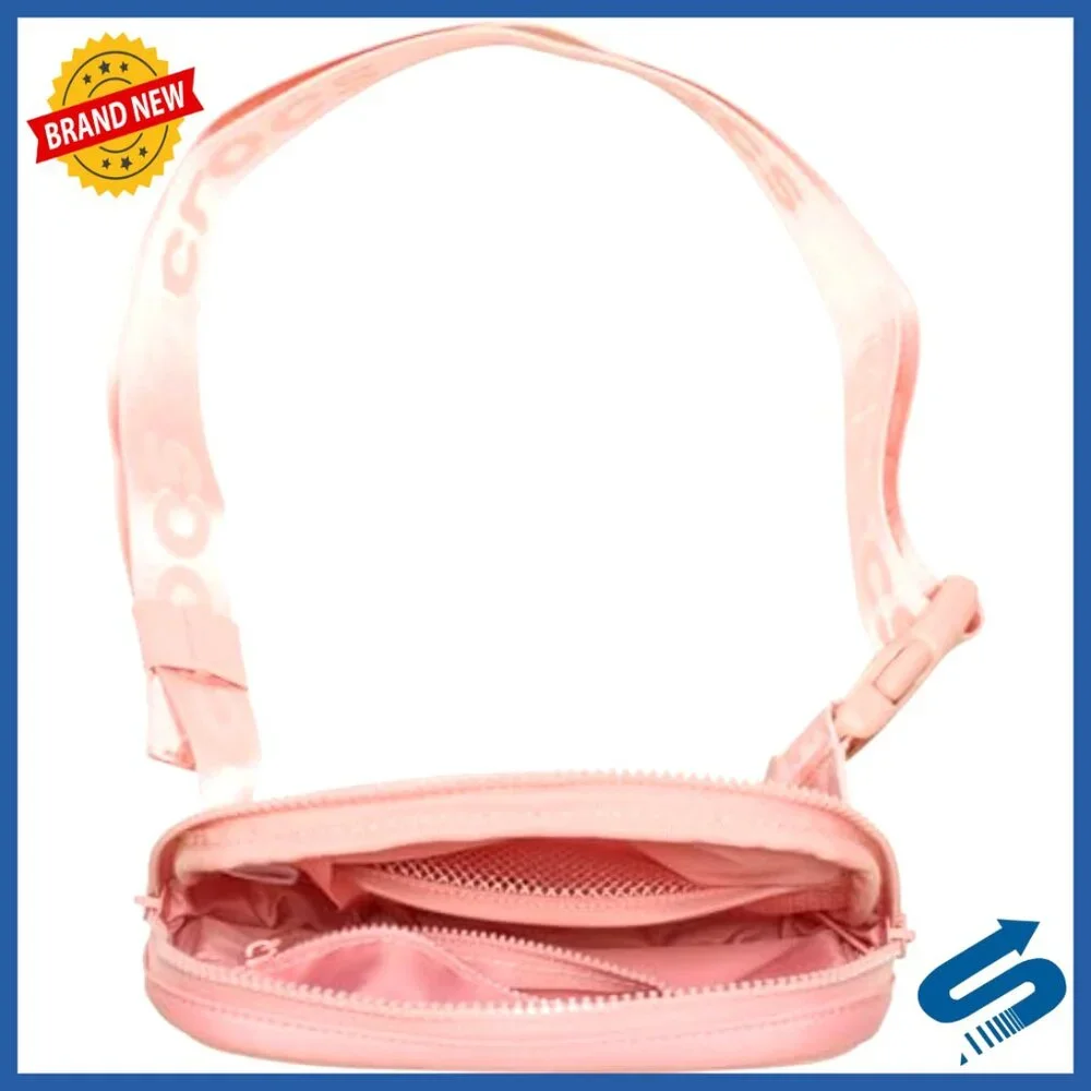 Adjustable Waist Pack Fanny Bag with Jibbitz Charm Holes, Zippered Pockets